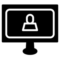 Monitor Pc Screen Glyph Icon