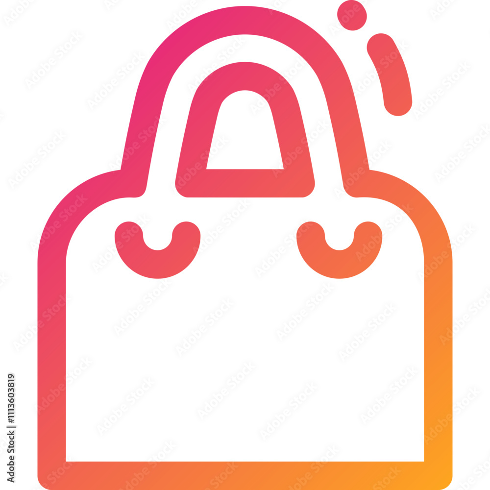 Aufkleber stylish bag icon with a vibrant color gradient suitable for various applications