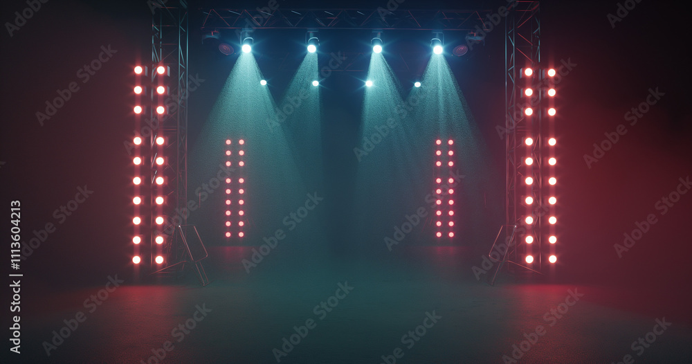 Poster background with red lights