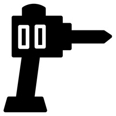 Drill Industry Tool Glyph Icon