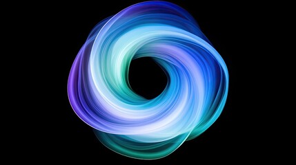 Abstract Colorful Swirling Design in Blue Green and Purple Tones