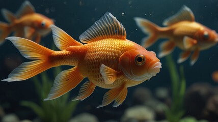  Golden Fish Underwater
