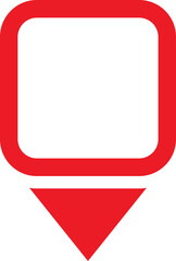 Map Pin icon. Pointer Navigation Symbol. Flag Mark, Place Location Pictogram. Thumbtack Sign. GPS Tag. Marker Point on Map. Vector Illustration.