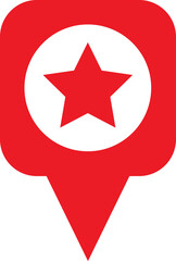 Map Pin icon. Pointer Navigation Symbol. Flag Mark, Place Location Pictogram. Thumbtack Sign. GPS Tag. Marker Point on Map. Vector Illustration.