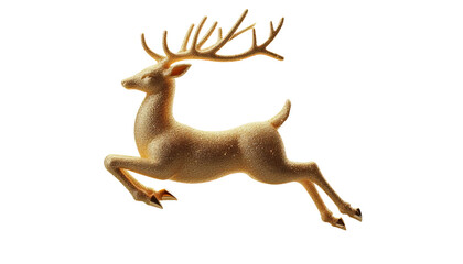 Fototapeta premium Festive Golden Deer Silhouette Design