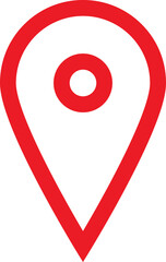 Map Pin icon. Pointer Navigation Symbol. Flag Mark, Place Location Pictogram. Thumbtack Sign. GPS Tag. Marker Point on Map. Vector Illustration.