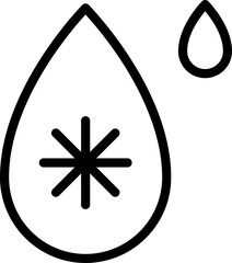 Water drops icon set. water line icons. A drop of water. Washing, shower llustration