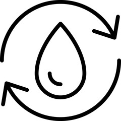 Water drops icon set. water line icons. A drop of water. Washing, shower llustration