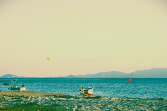 boats on the beach