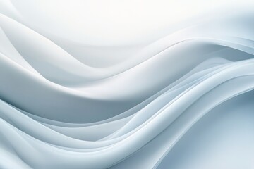 Obraz premium Soft white waves create a calming abstract background for design projects