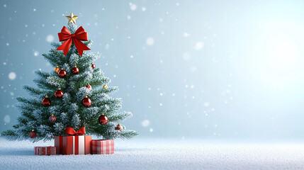 Obraz premium christmas tree with gift boxes