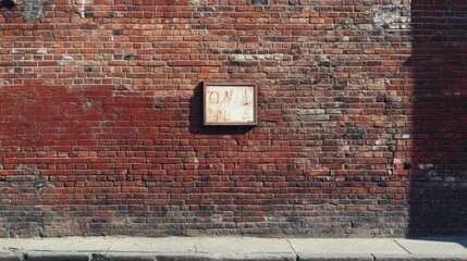Brick Wall with Sign