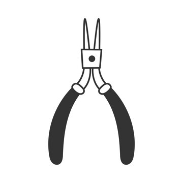 black pliers tool isolated clip art preview