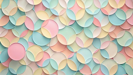Abstract geometric pattern of overlapping circles in pastel colors, geometric, abstract, pattern, circles, overlapping