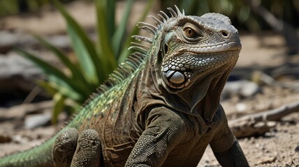 Obraz premium Iguana Close-Up