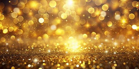 Bokeh light effect with yellow gold color flying in a mesmerizing display, bokeh, light effect, flying