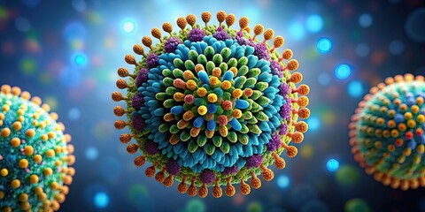 rendering of liposome conjugated polyethylene glycol and biotin , liposome, polyethylene glycol