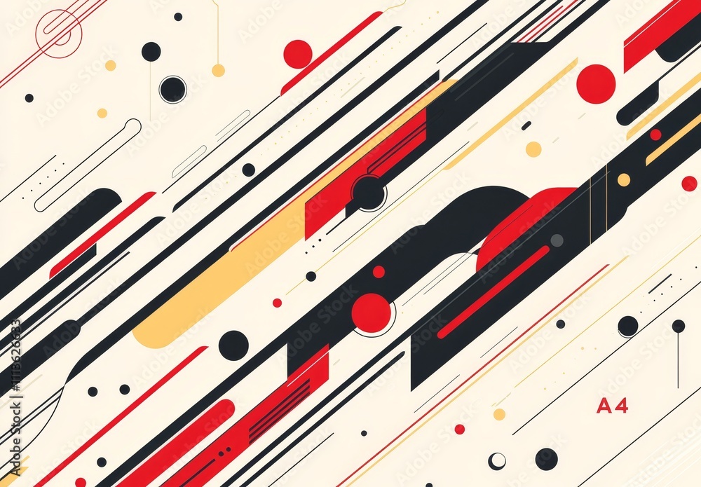 Poster a design comprising abstract, fluid, colorful lines with rounded transitions on a white backdrop, in