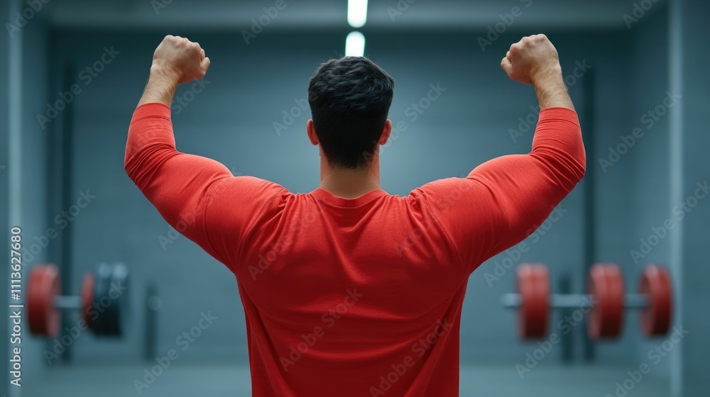 Poster gym session guide demonstrating proper form and effective strength training exercises to build a mus