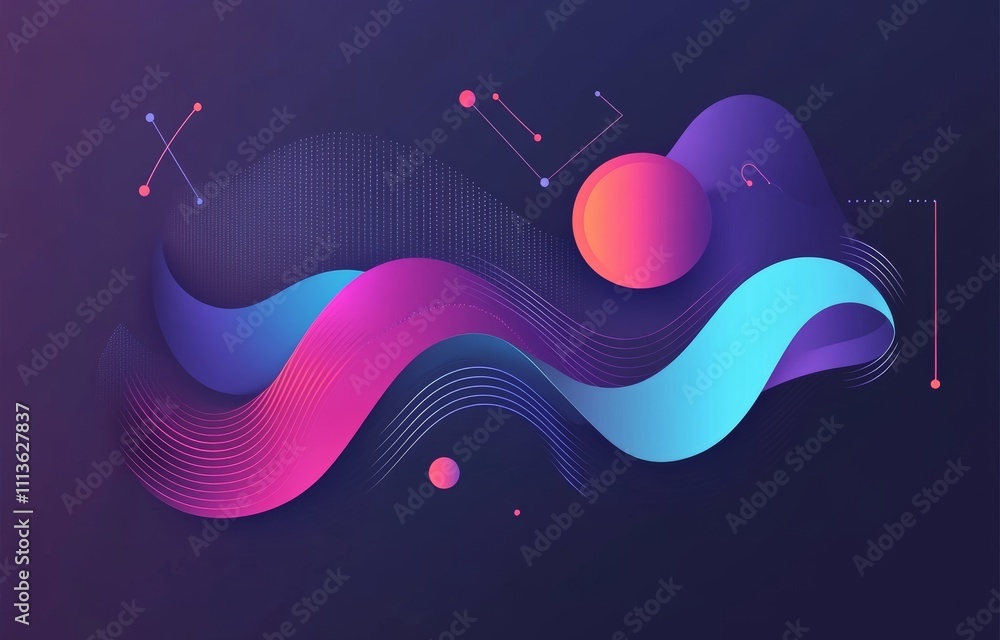 Poster abstract background with circles