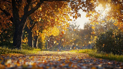 Beautiful autumn landscape with colorful foliage