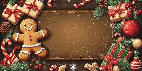 Obraz premium christmas gingerbread cookie