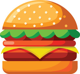 Fototapeta premium hamburger isolated on white background