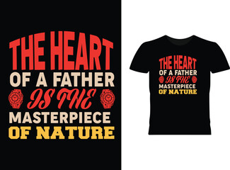 Father's day quotes t-shirt design with father and son vector