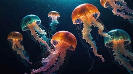 Naklejka premium Jellyfish Glow