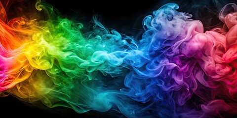 Fototapeta premium Abstract multicolored swirling smoke background with vertical movement , smoke, swirl, abstract, colorful, vertical, pattern