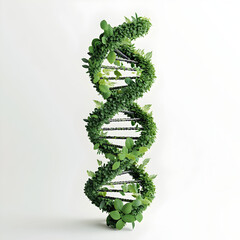 Lush Green Foliage Forming a DNA Helix Structure