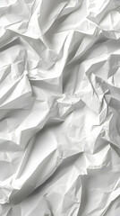 Obraz premium Abstract White Crumpled Paper Background