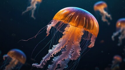 Naklejka premium Jellyfish Glow