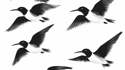 Flying Birds Illustration