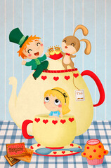 Naklejka premium Alice in wonderland