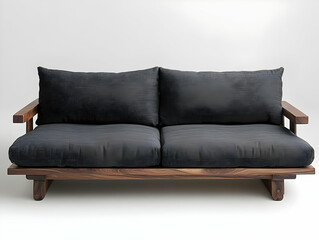 Obraz premium Modern Wooden Sofa 3D Illustration