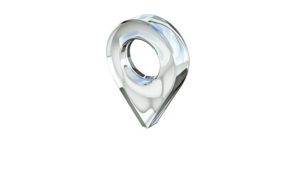 3D Crystal Glass Map Pin Marker for Custom Location Design Use