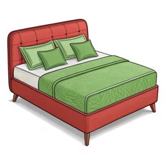 Fototapeta premium bed with pillows