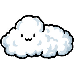 Cute Cartoon Cloud Character