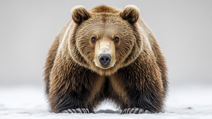 Obraz premium a bear walking on a white background