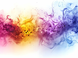 Abstract Music Notes Background