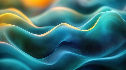 a blue and green wavy lines