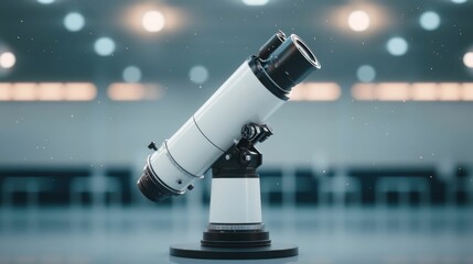 Fototapeta premium Telescope Based Astronomy Lessons Emphasizing Student Engagement and Hands On STEM Learning in the Classroom or Outdoor Observatory Setting