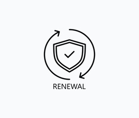 Renewal Vector, Icon Or Logo Sign Symbol Illustration 