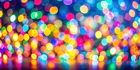 Naklejka premium Abstract background of colorful blurry bokeh lights, blurry, abstract, lights, bokeh, background, colorful