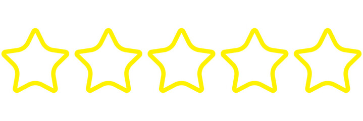 Five stars icon Vector. Five stars customer product rating review flat icon for apps and websites.