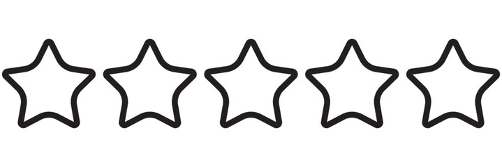  black star symbol. Vector Illustration.