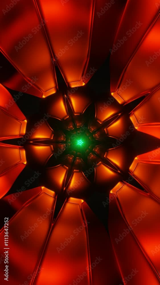 Poster vertical video of neon lights twirl rhythmically in a colorful vj loop display.