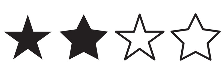 Star Icon set. rating icon vector. favourite star icon