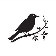 Bird silhouette vector icon design whit a white background.